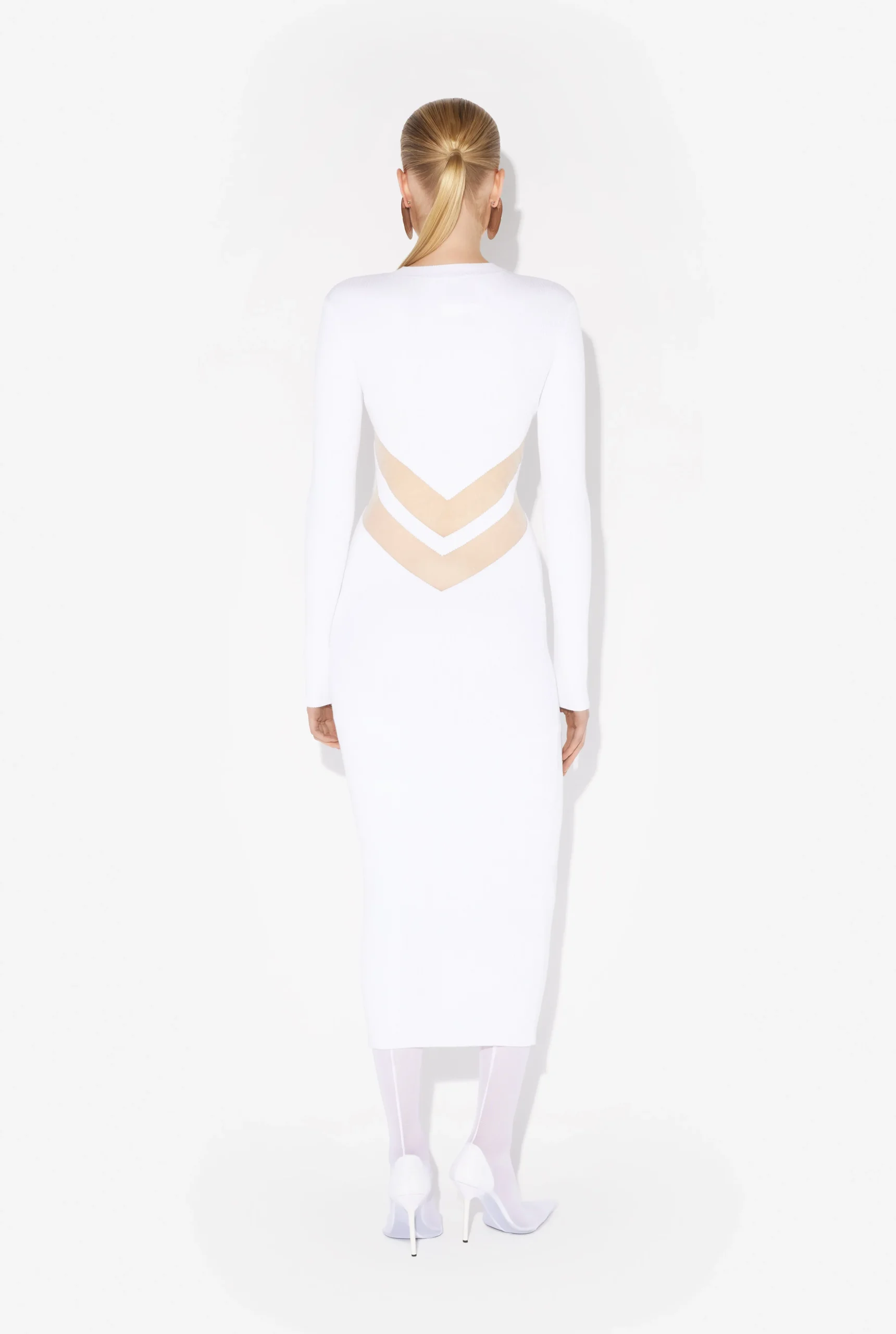 The White Dress with Chevrons