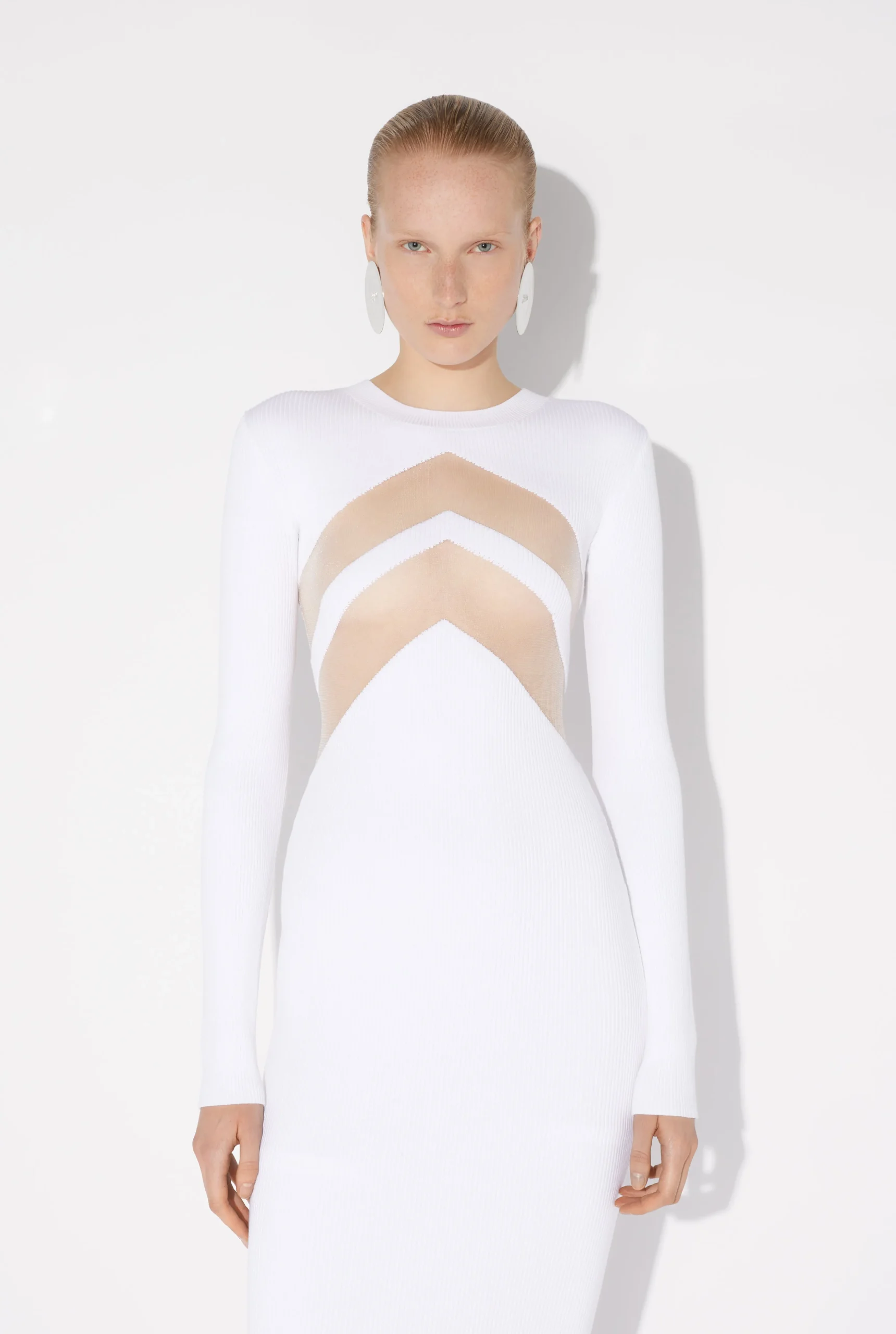 The White Dress with Chevrons